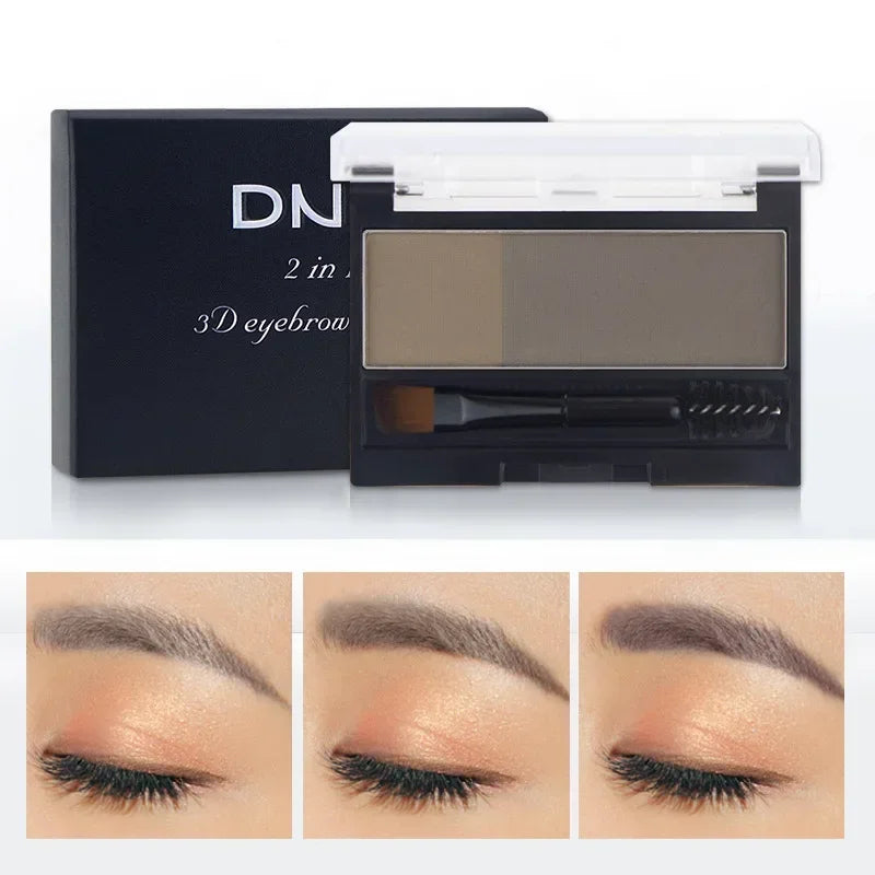 Double Color Eyebrow Powder Professional Makeup Palette Eyebrow Stamp Eye Brow Enhancers Eye Brows Shadow Make Up Brow Powder Vue