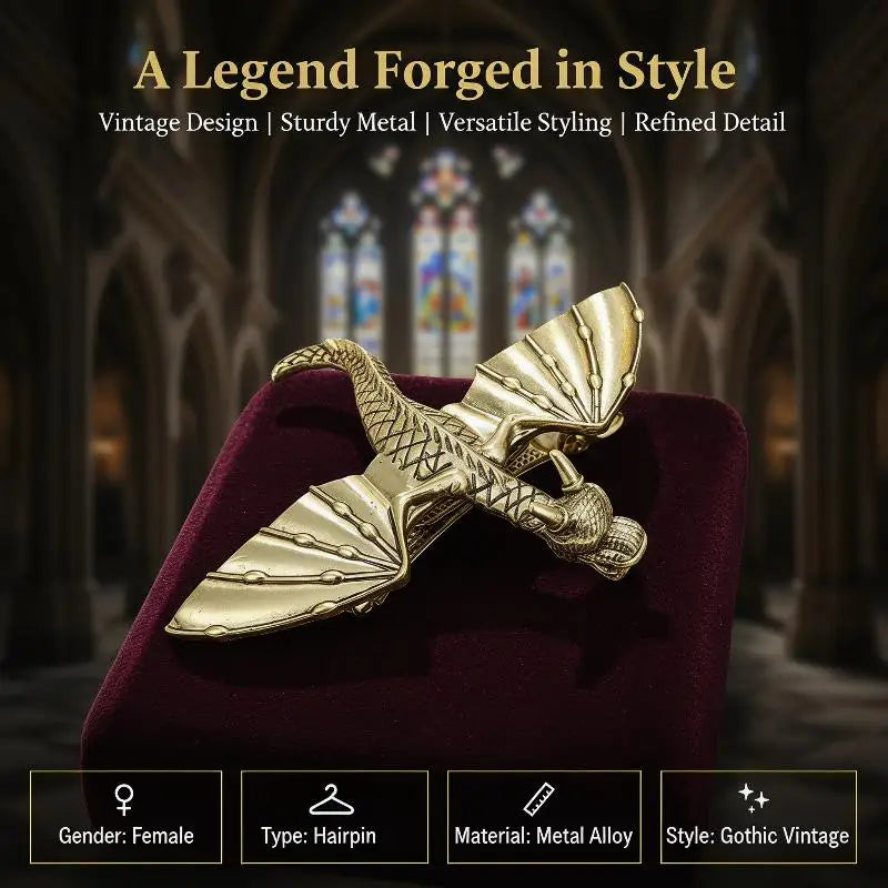 Vintage Viking Dragon Hairpin Fashionable And Elegant Women's Retro Nordic Norwegian Style Hair Accessory Gift Vue