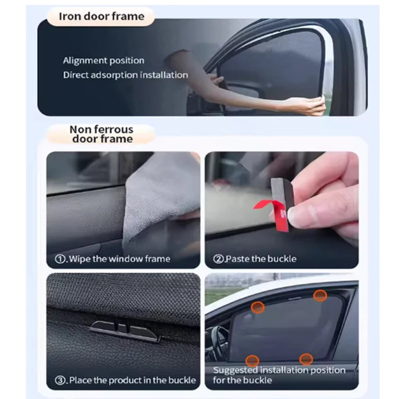 Sunshades For Leapmotor T03 Accessories 2024 2025 2026 Car Mesh Window Sun Visors Magnetic Privacy Curtains Shades Accessories Vue