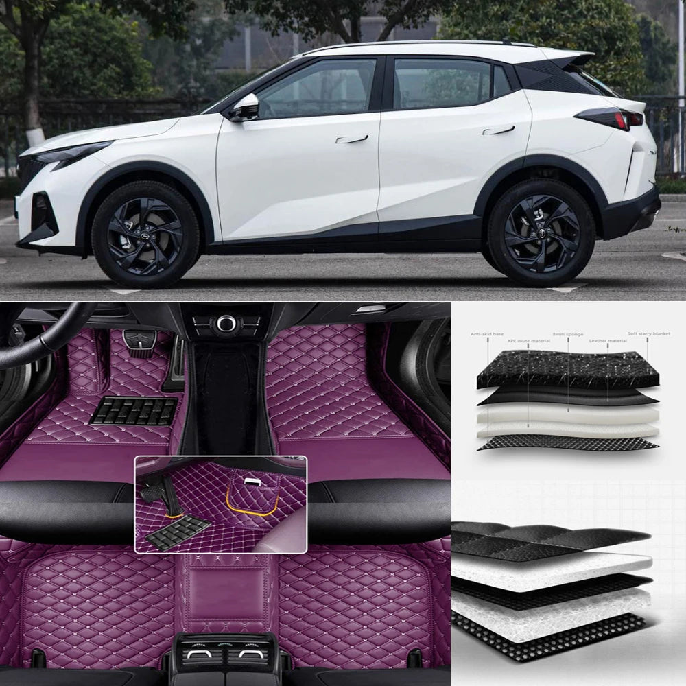 For Ford Mondeo MK3 Fusion 2000-2006 Years Auto leather waterproof Custom Car Floor Mats Carpets Coche Accessorie floor liners Vue
