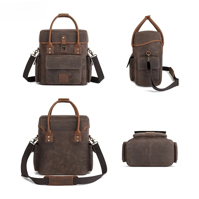 Leather Wine Storage Bag European and American Backpack Wine Tote Bag Wine Storage Bag Vue