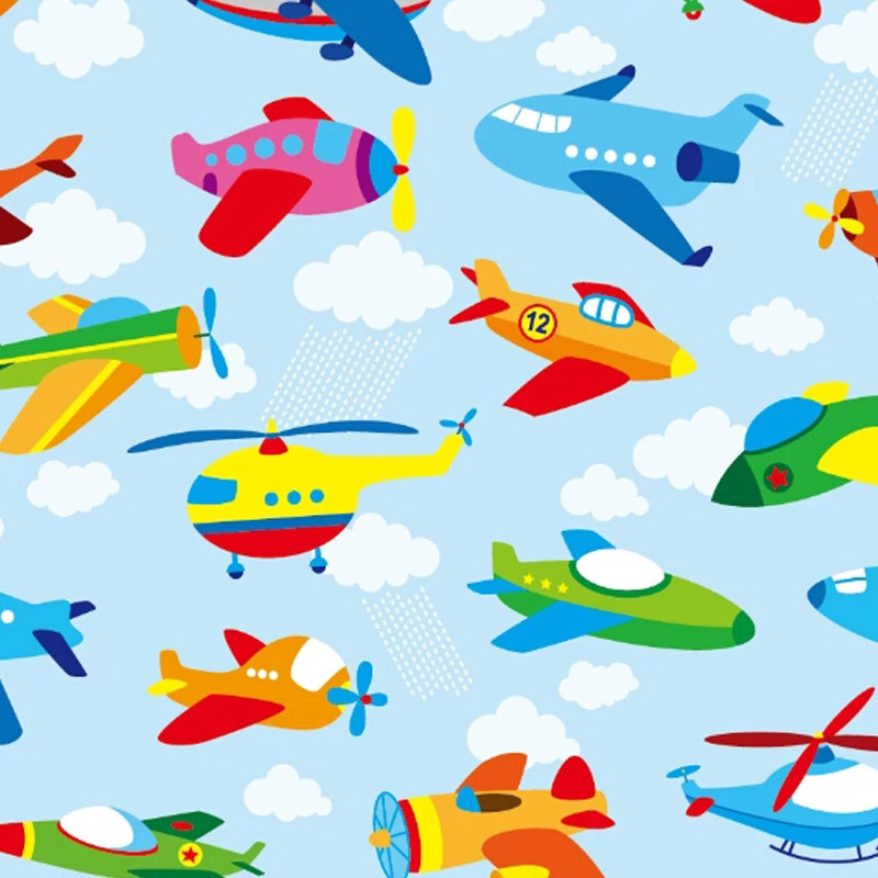 Babyland Printed Waterproof PUL Fabric for DIY Cloth Diapers Waterproof PUL Fabric Vue Aircraft