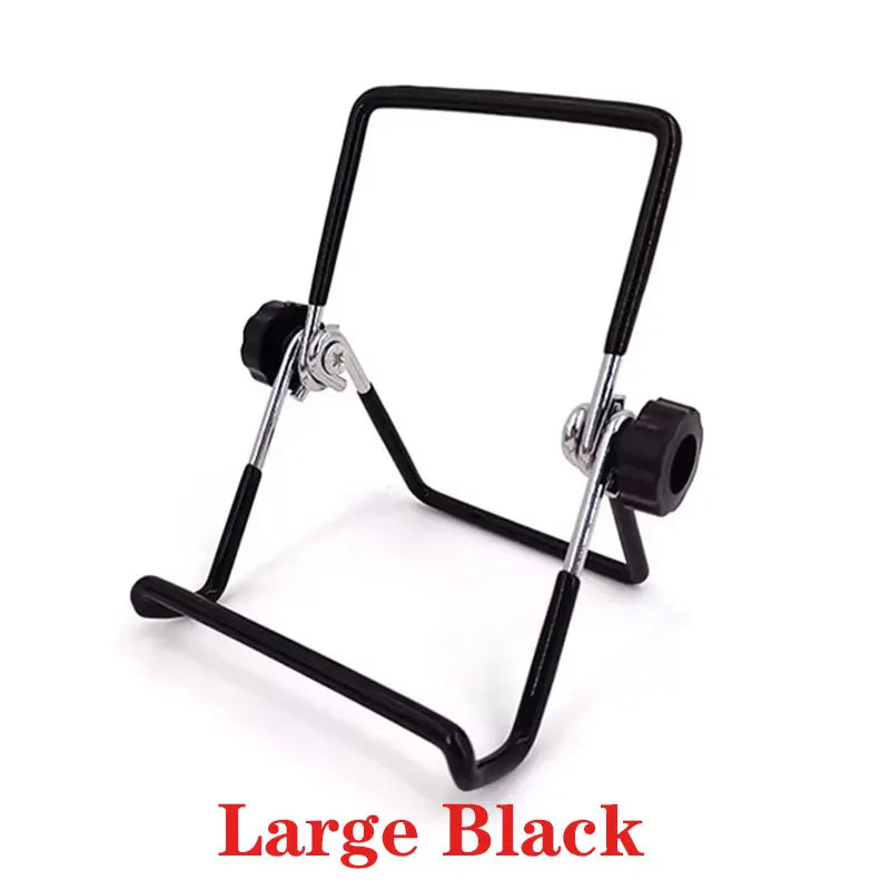 Foldable Adjustable Phone Tablet Stand Desktop Holder Mount Adjustable Desk Support Flexible Phone Stand Vue Large Black