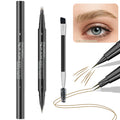 Double-Ended Fork-Shaped Eyebrow Pencil with Brush, 2-in-1 Waterproof and Smudge-Proof, for Precise Shaping and Creating a Natural Eyebrow Shape Vue 01