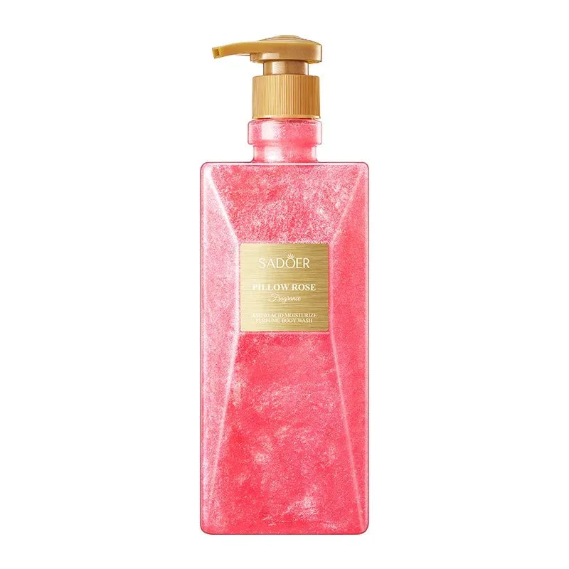 500ml Amino Acid Shower Gel, Deeply Cleanses the Dirt and Oil on the Skin, While Providing a Fresh and Pleasant Fragrance, Leaving You Feeling Refreshed and Comfortable. Long-Lasting Fragrance. Vue Pillow Rose Moisturizing