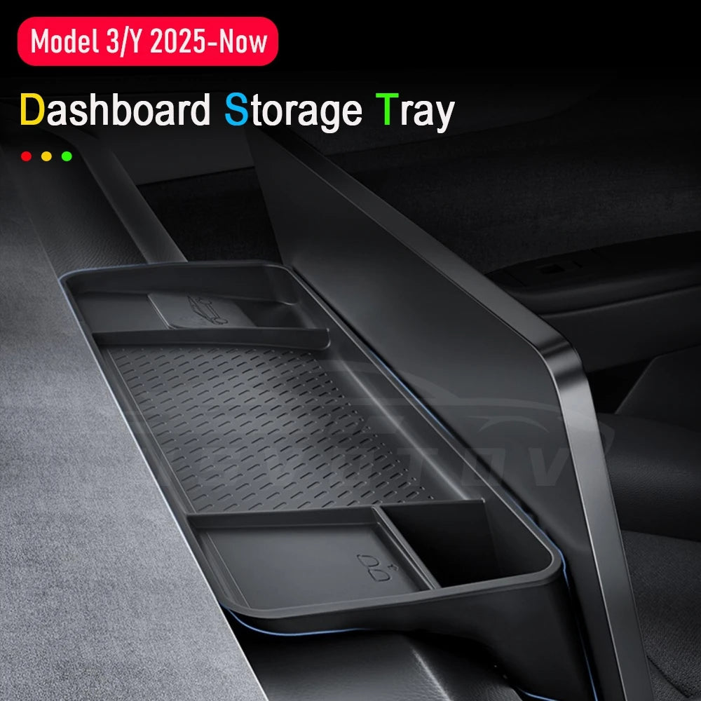 Center Console Organizer Storage Box for Tesla Model 3 Y YL Juniper Standard 2026-2021 Glasses Holder Dashboard Tray Accessories Vue