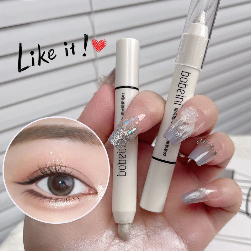 1-3pc Highlighter Brightening Silkworm Pen Pearlescent Matte Eyeshadow Pencil Makeup Eye Makeup Long-lasting Pearlescent Stick Vue