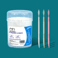 300pcs Plastic Double-head Interdental Brush Dental Floss Stick Mouth Hygiene Plastic Toothpicks Toothbrush Teeth Cleaning Brush Vue 1box
