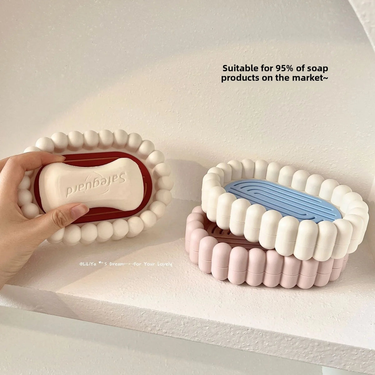 Bathroom Soap Box Plastic Soap Dish with Drain Hole Soap Holder Home Soap Storage Tray Vue