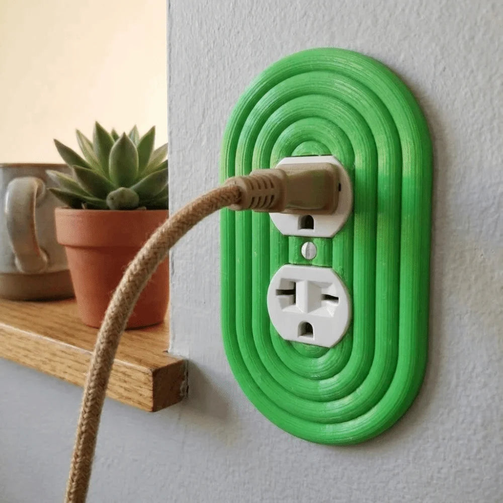 Modern Striped Pattern Wall Switch Panel Multi-Color Smooth Durable Material Wall Switch Cover Standard Fit Switch Cover Plate Vue
