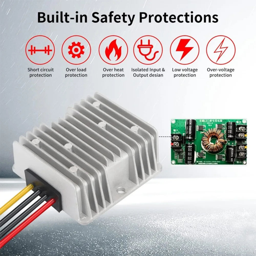 DIY Step-Down Adapter Automatic Step-Up/Step-Down Converter Compatible with For Milwaukee 18V Lithium Batteries for DIY Projects Vue