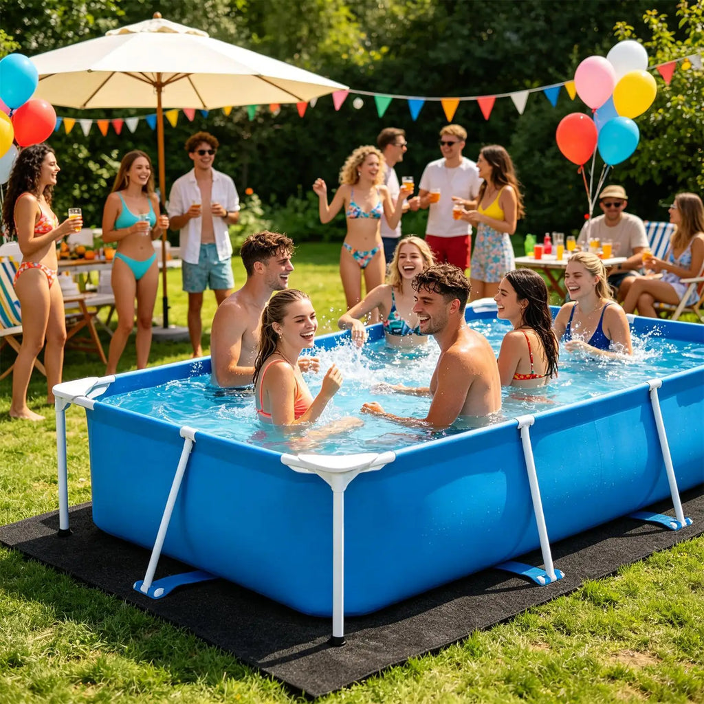Pool Liner Portable Thickened Heavy Duty Puncture Proof Mat for Home Backyard Lawn Patio Resort Hotel Leisure Villas Community Vue