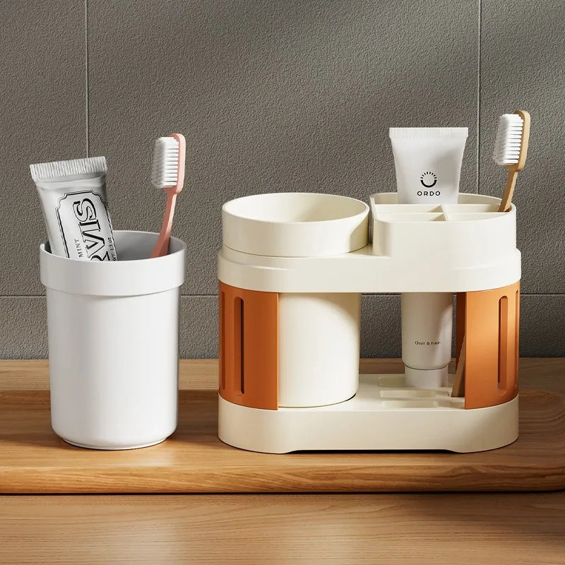 Circular Toothbrush Storage rack,Dental cup Holder, Mouthwash cup Storage, Household Bathroom Storage rack Vue