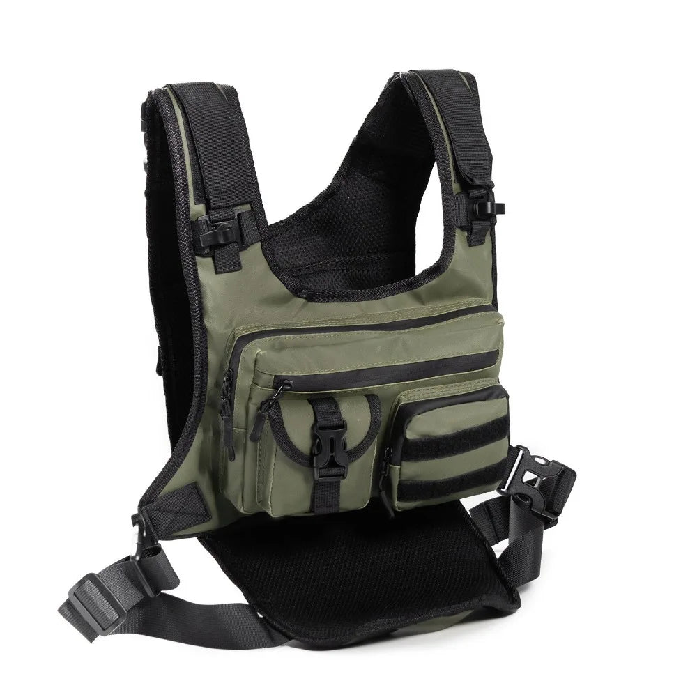 Spot, Hot Sale CS Outdoor Tactical Breast Bag Running Hydrating Sports Breast Bag Men's Breast Bag Vue light brown
