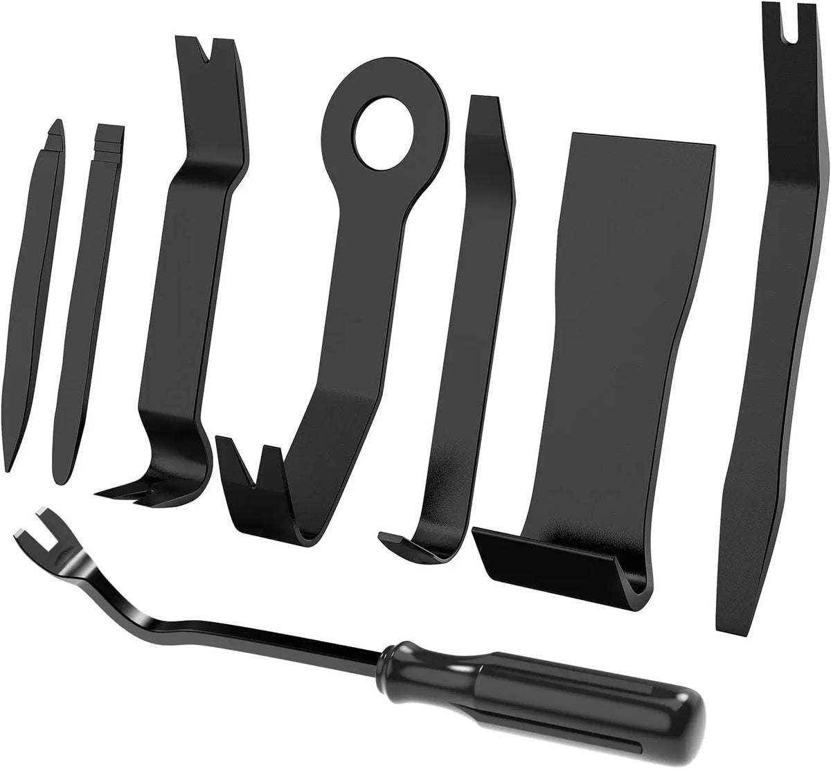 Nilight 8PCS Auto Trim Removal Tool Kit No-Scratch | Removal Tool Kit for Car Audio Dash Panel Window Molding Fastener Remover Tool Kit-Yellow Vue United States black