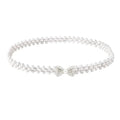 Pearl Beads Waist Chain Stretch Elastic Band Thin Narrow Waistband