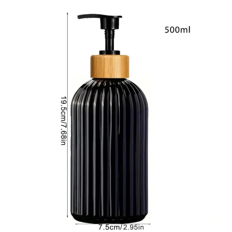 1PCS 500ml Shampoo Empty Bottle Soap Dispenser With Pump Refillable Kitchen Bathroom Hands Body Wash Lotion Container Vue