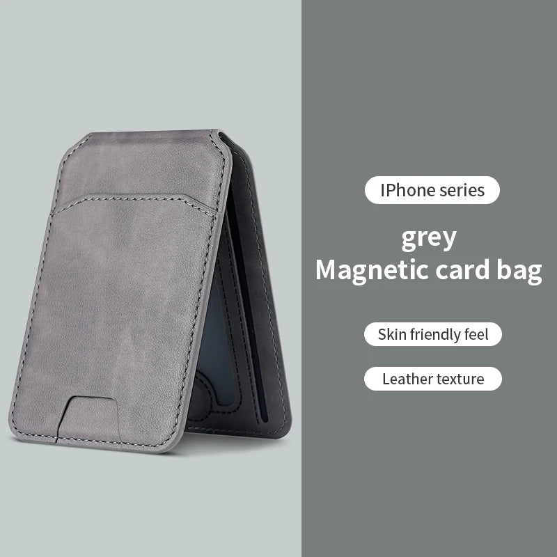 Luxury For Magsafe Magnetic Leather Wallet Holder Case For iPhone 16 15 14 13 12 Pro Max Card Holder Phone Bag Cover Accessories Vue 4