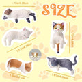 5pcs Realistic Resin Cat Figurines Toys Home Decor Kitten Figurines Desk Decor For Women Vehicle SUV Dashboard Computer Desk Vue A