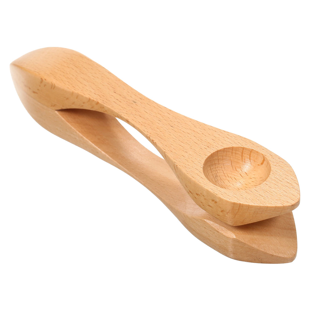 Wooden Musical Spoon Folk Percussion Instrument Natural Wood Folk Sound Traditional Percussion Spoons Great Gift for Children Vue