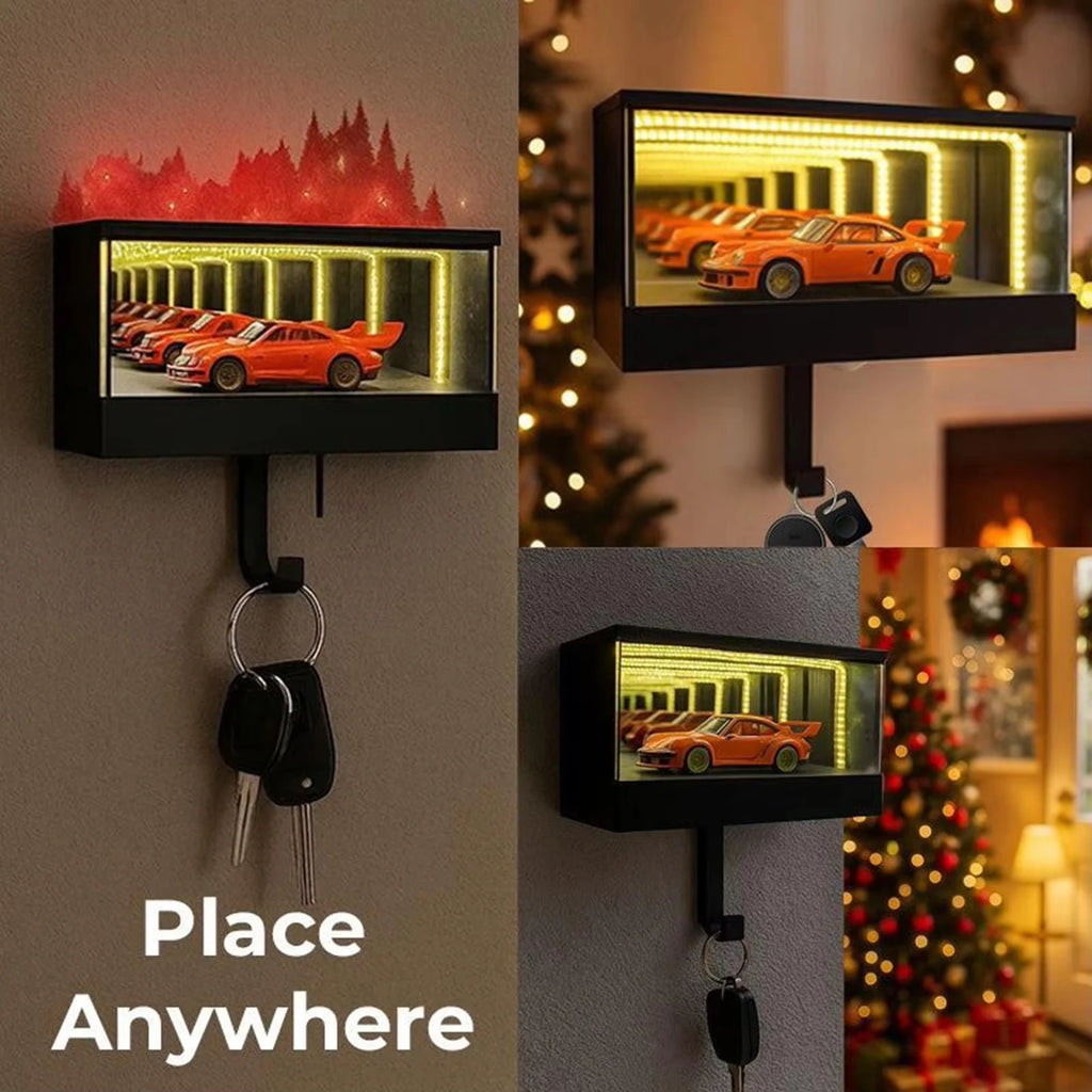 Car Garage Key Holder Key Organizer with LED Light Car Key Hanger for Door Apartment Home Office Entryway (car not included) Vue