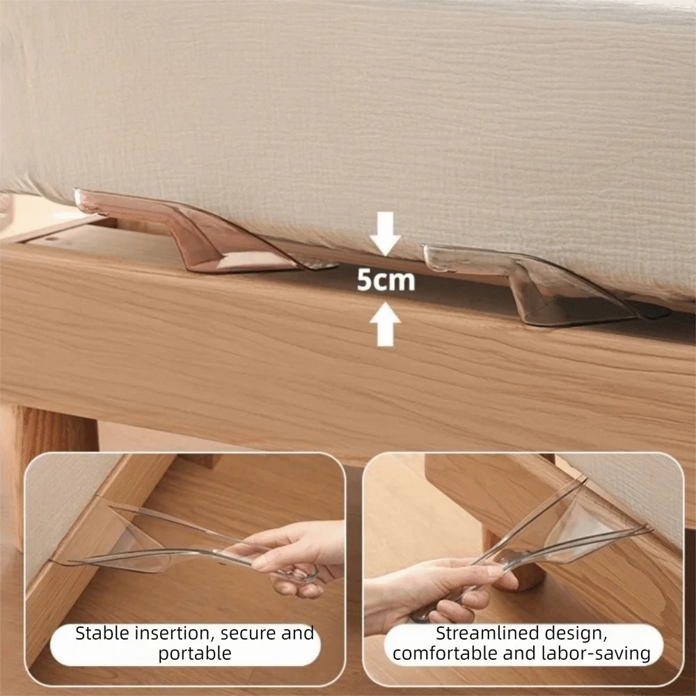 Portable Plastic 2 in 1 Mattress Lifter Labor-Saving Ergonomic Sheet Change Helper Hangable Mattress Wedge Elevator for Home Vue