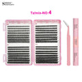 32/30/14Row Eyelash Extensions Kit 30D/100D Individual Lashes Kit 9-16mm Clusters Lashes Natural Long False Lashes Bond and Seal Vue Tz-mix-NO4Set