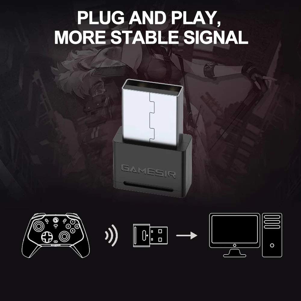 Gamesir G8 Galileo Plus G8+ T4 Cyclone and T4 Cyclone Pro 2.4g Wireless Dongle Receiver Gamepads Adpter Gaming Console Accessori Vue
