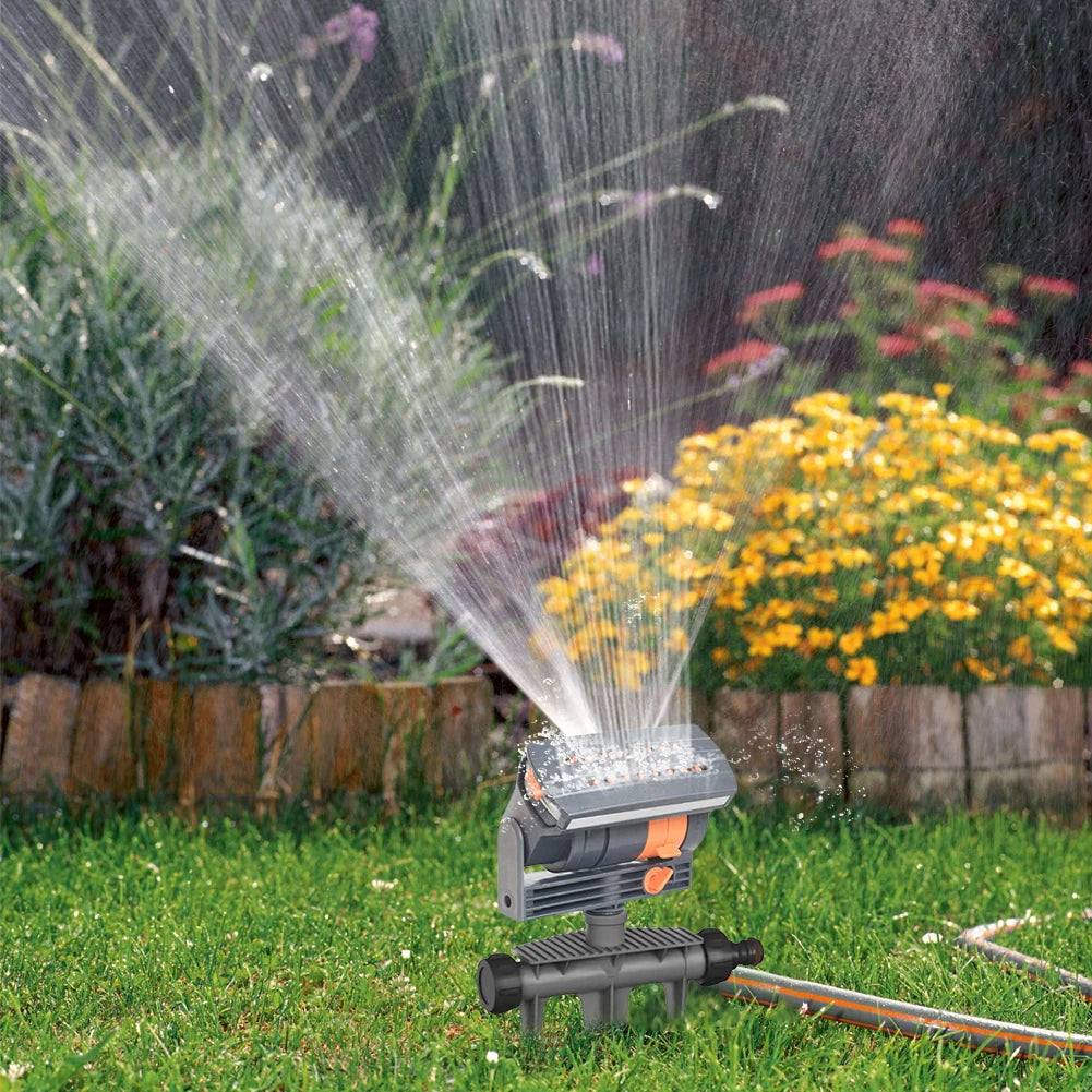 Oscillating Sprinkler Automatic Garden Sprinkler Adjustable Flow Lawn Swing Sprinkler Garden Sprayer for Plants Grasses Flowers Vue