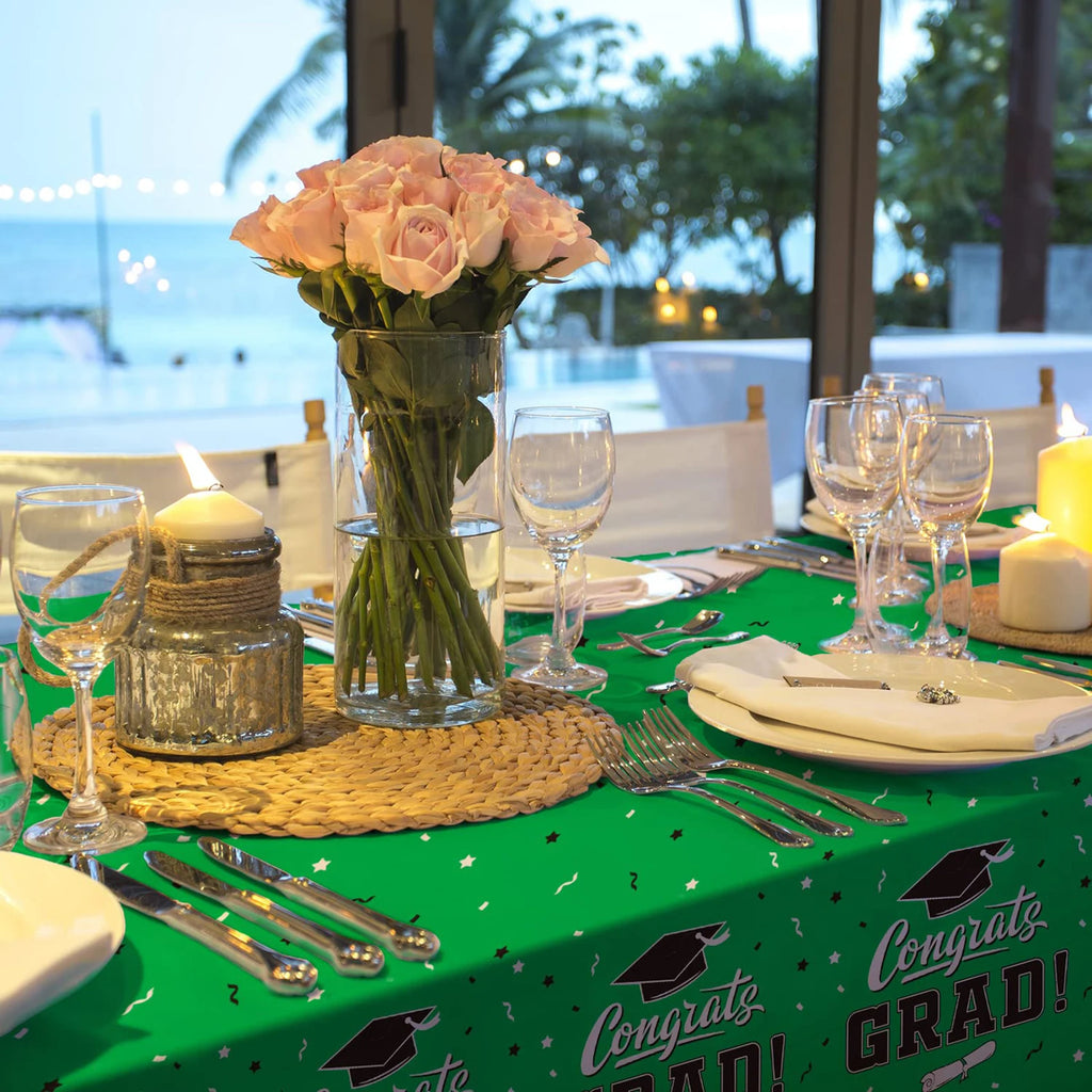 Congrats Grad Tablecloths 3-Pack | Waterproof Party Table Covers Graduation Tablecloth Vue