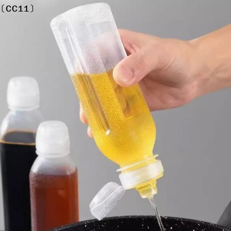 Oil Dispenser Full 300 Bottle Kitchen Plastic Condiment Squeeze