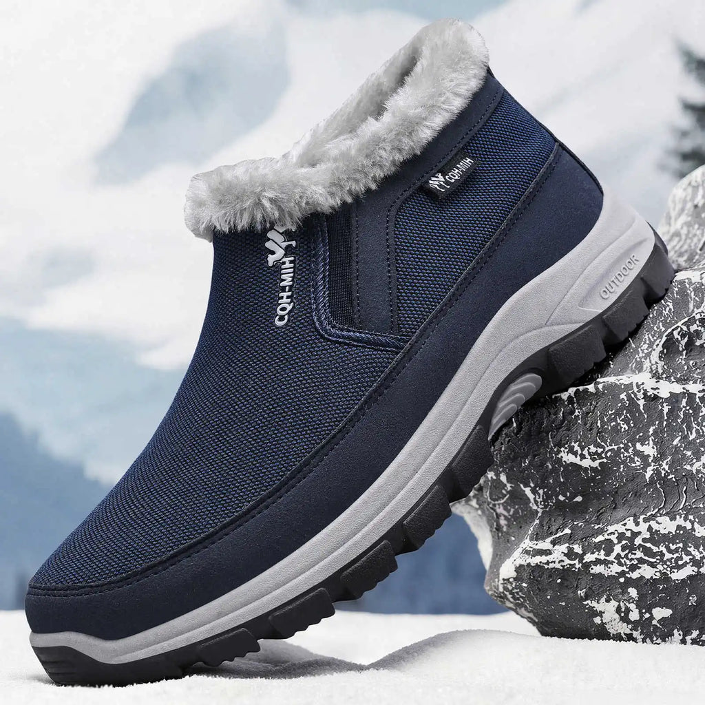 Men's Winter Fleece-Lined Slip-On Ankle Boots | Anti-Slip Men's Winter Boots Vue