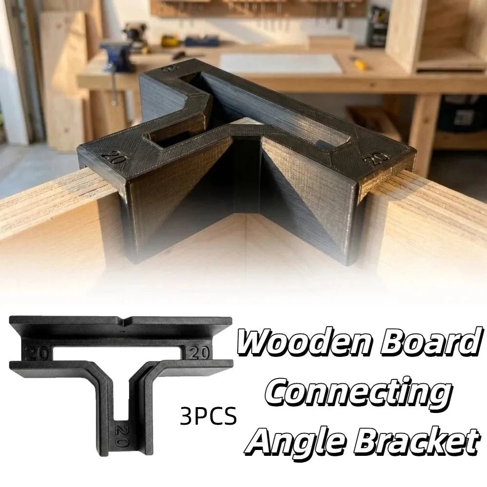 Thickened Wooden T-Shaped Bracket Durable Tool-Free Right Angle Bracket Easy Install Quick Installation Reinforced Cabinet Vue