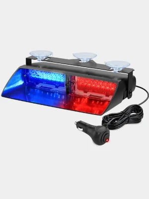 2 In1 Interior Windshield Strobe Lights LED Dash Hazard Warning Safety Flashing Traffic Advisor Lights Car Accessories Vue Blue 3000K United States