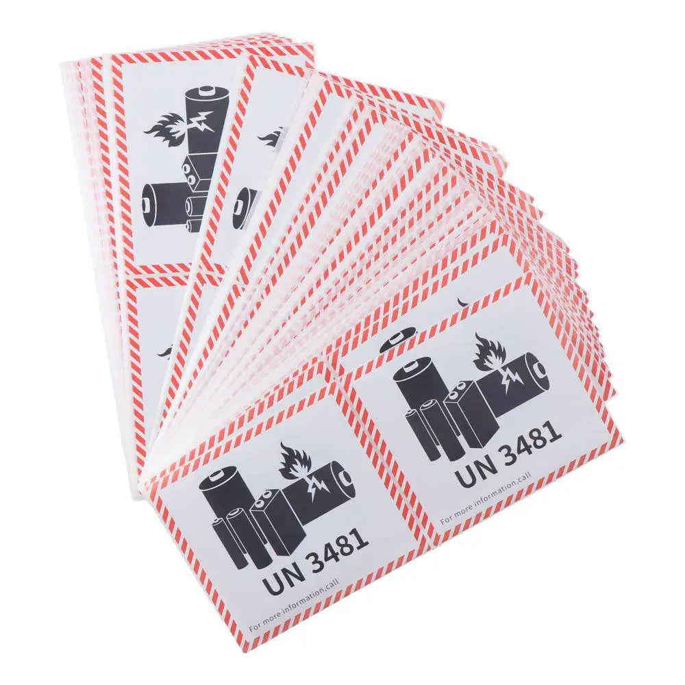 Battery Fire Labels UN3481 Transport Lithium Label Adhesive 4 7 X 3 Vue 100 Pcs