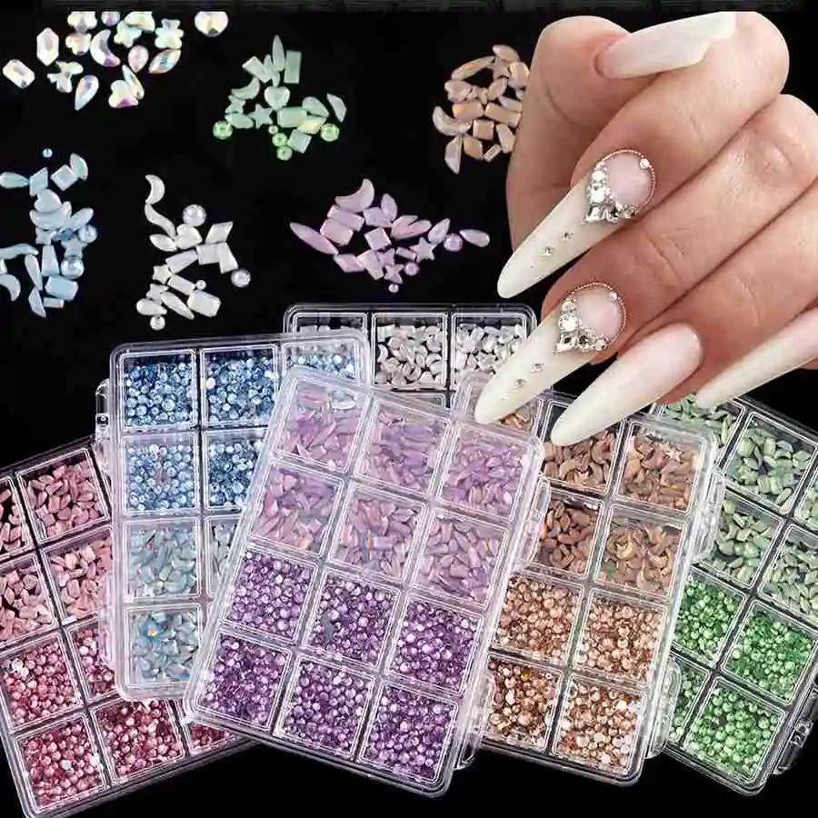 Nail parts nail art glitter rhinestone Crystal gems jewelry Bead Manicure decoration accessories nail supplies for professionals Vue