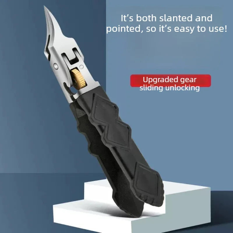 Super Sharp Angled Nail Clipper with Lock Switch Professional Sharp Nail Groove Nail Scissors Dead Skin and Spiky Nails Clippers Vue