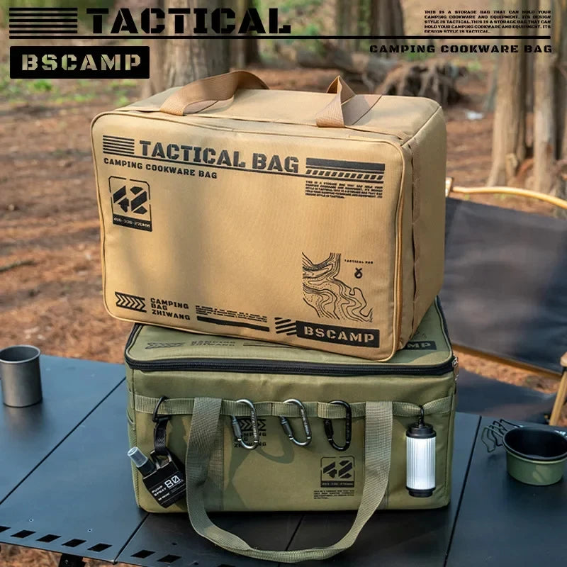 Insulated Waterproof Tactical Camping Bag Foldable Outdoor Picnic Storage Box Large Capacity 56L Cooler for Field Cookware Vue