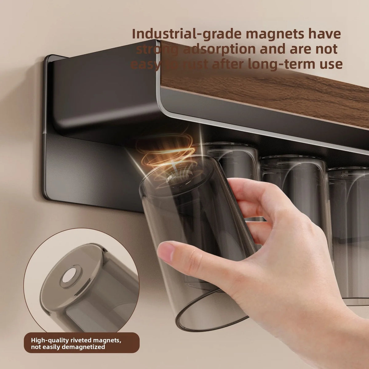 Toothbrush Storage Rack wWall Mounted Bathroom Storage box Magnetic Suction Mouthwash cup Electric Toothbrush cup rack Vue