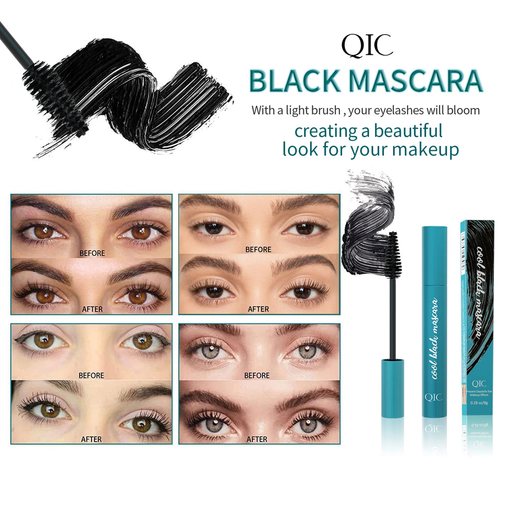 Green Box Mascara for Lengthening, Thickening, Curling, and Shaping Eyelashes, with Natural Long-Lasting Effect That Won'T Smudge Vue