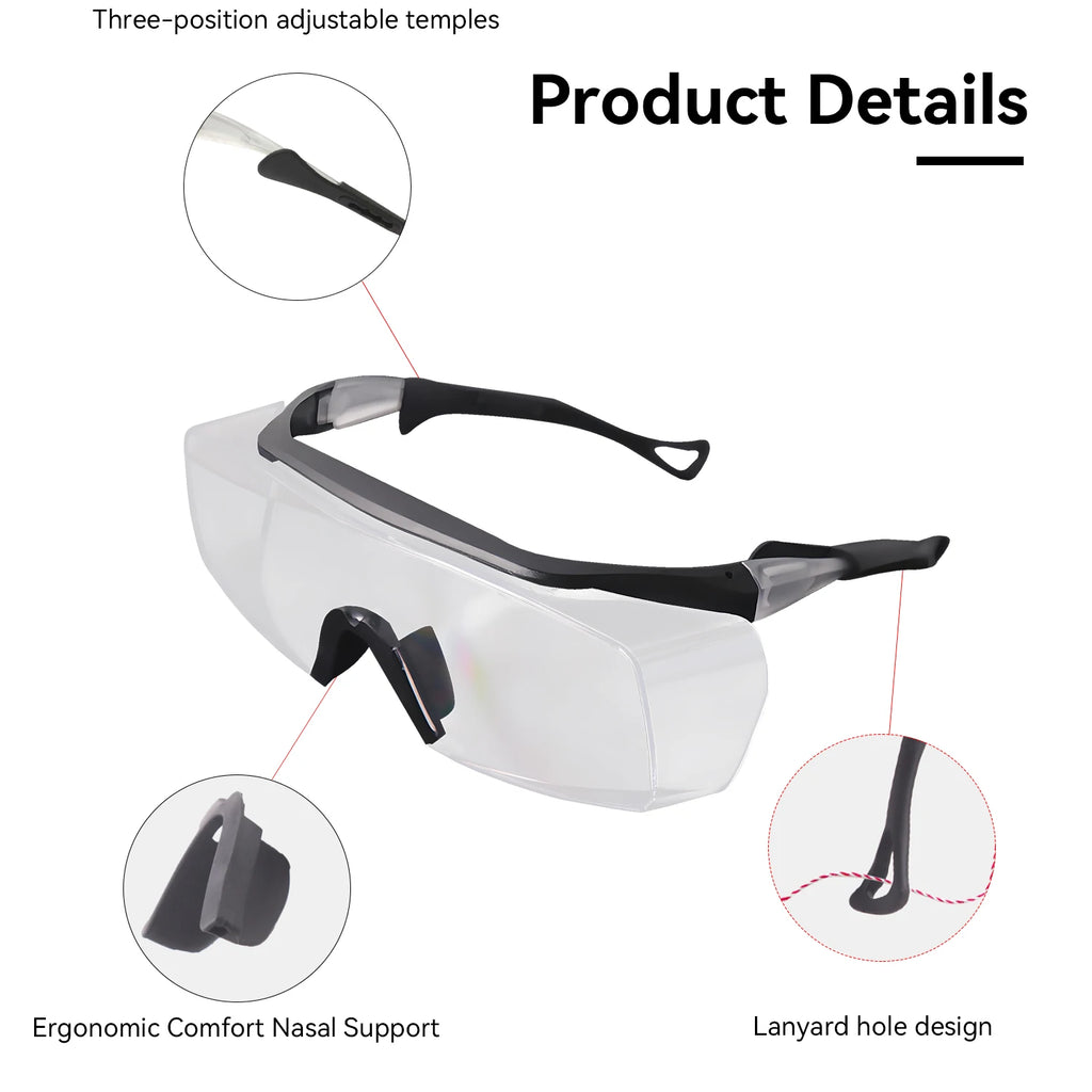 Laser Lenses CE EN207 Standard OD5+ 355/532nm Anti-Fog PC Shell for UV Laser PCB Engraving Precision Electronics Manufacturing Vue
