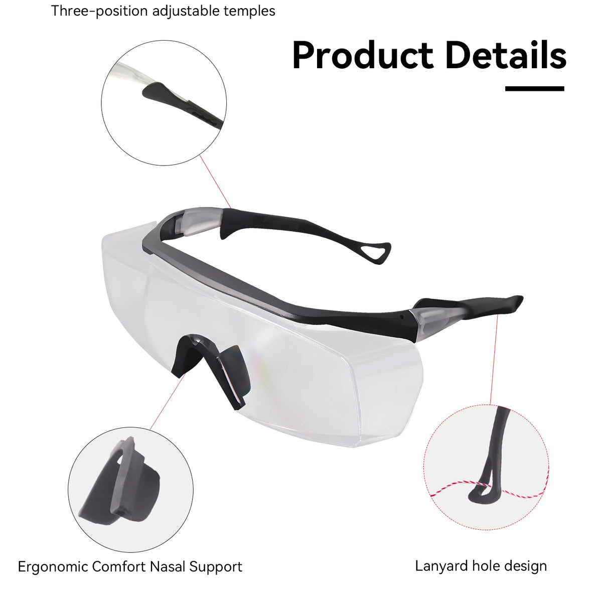 Laser Lenses CE EN207 Standard OD5+ 355/532nm Anti-Fog PC Shell for UV Laser PCB Engraving Precision Electronics Manufacturing Vue