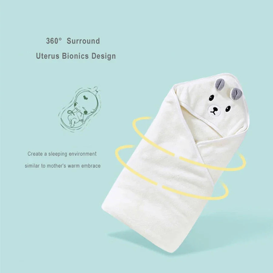 vvocci Boy Girl Blankets Swaddle Bathrobe Toddler Infant Bath Towel With Hood Cartoon Coral Fleece Towel Blanket Newborn Kids Vue