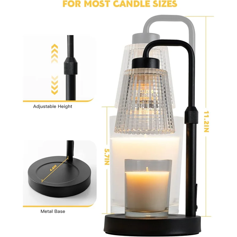 ABKW-Candle Warmer Lamp With Timer Dimmable, Birthday Gift For Women, For Mom, House Warming Decor Gift EU Plug Vue
