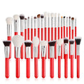 Red Makeup brushes set Private Label 30pcs Make up Brush Professional Natural-Synthetic Foundation Powder Blending Eyeshadow Vue Red