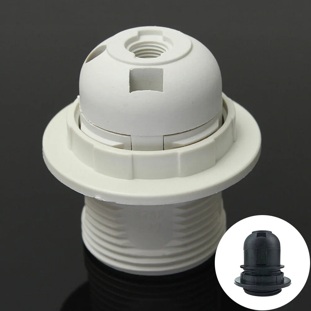 1PCS ES E27 M10 Light Bulb Lamp Holder Lampshade Collar Lighting Pendant Socket Screw 2 Colors Vue