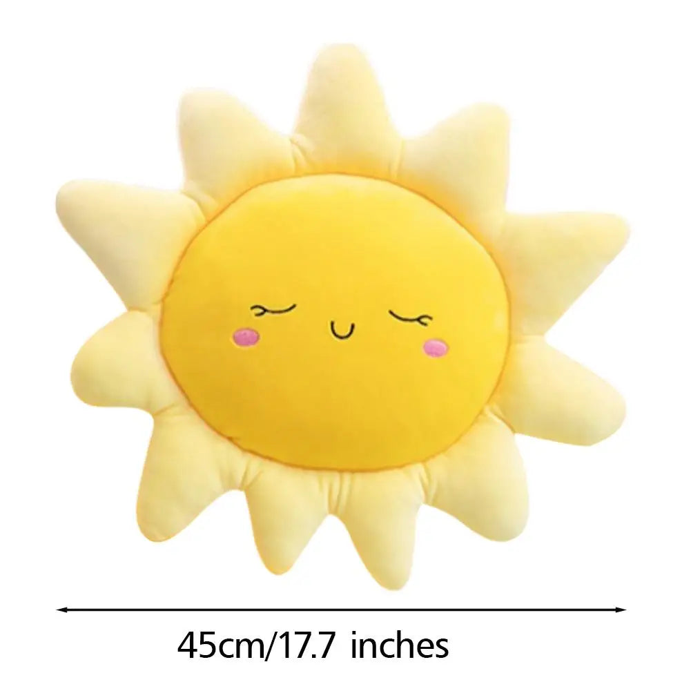 Cute Sun Cloud Plush Pillow Cartoon Sofa Cushion Fluffy Stuff Toy Room Decor Aesthetic Bed Bedding Pillow Cozy Birthday Gift Vue