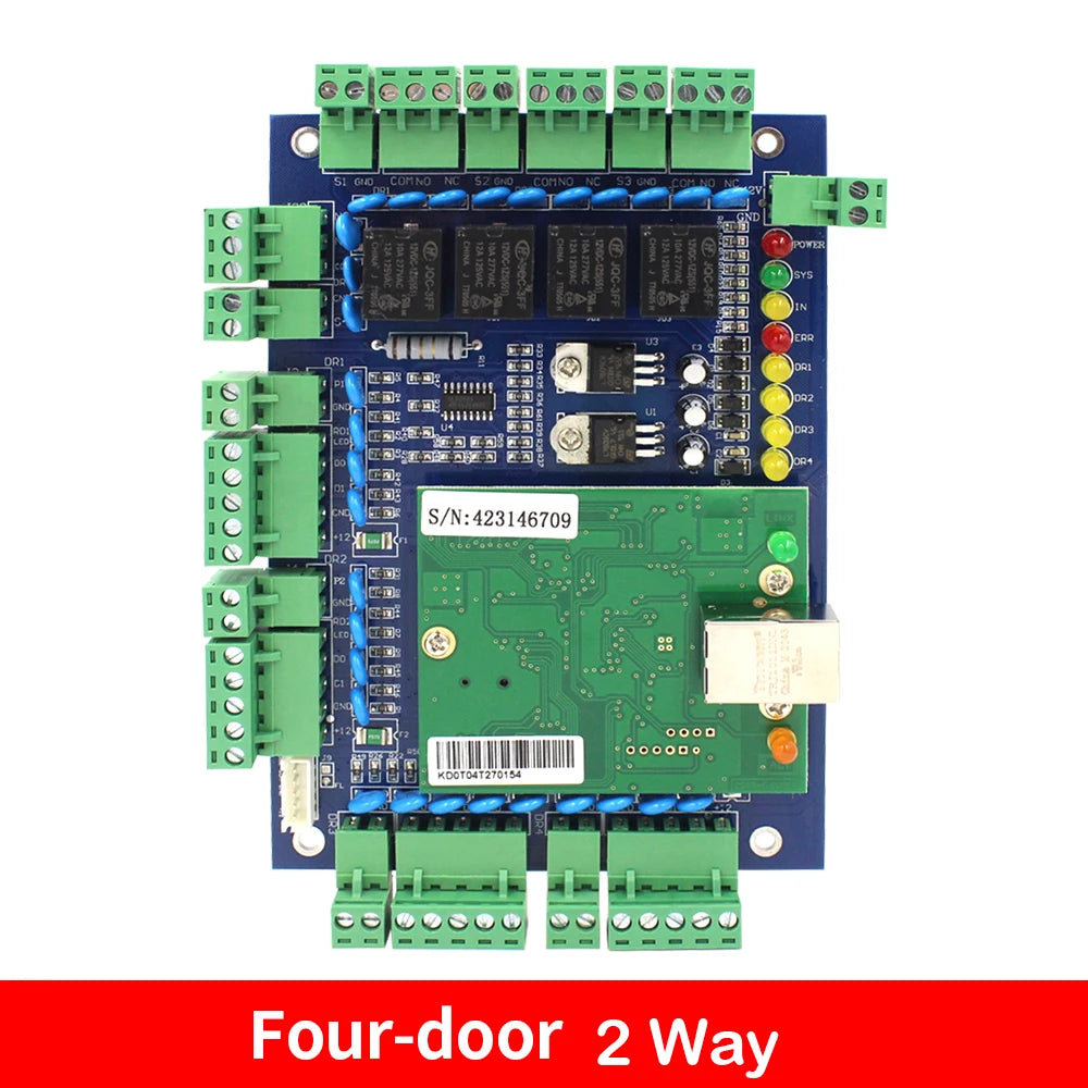 Mini TCP/IP Wiegand 26/34 Network Double Door Entry Access Control Panel For Security Solutions Access System Free Software API Vue WG6064 4 door