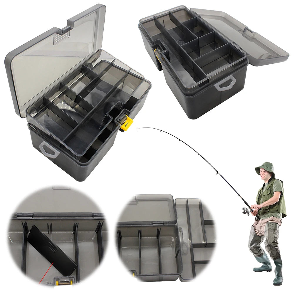 Double Layer Fishing Tackle Box – Adjustable Dividers Fishing Tackle Box Vue China Mainland