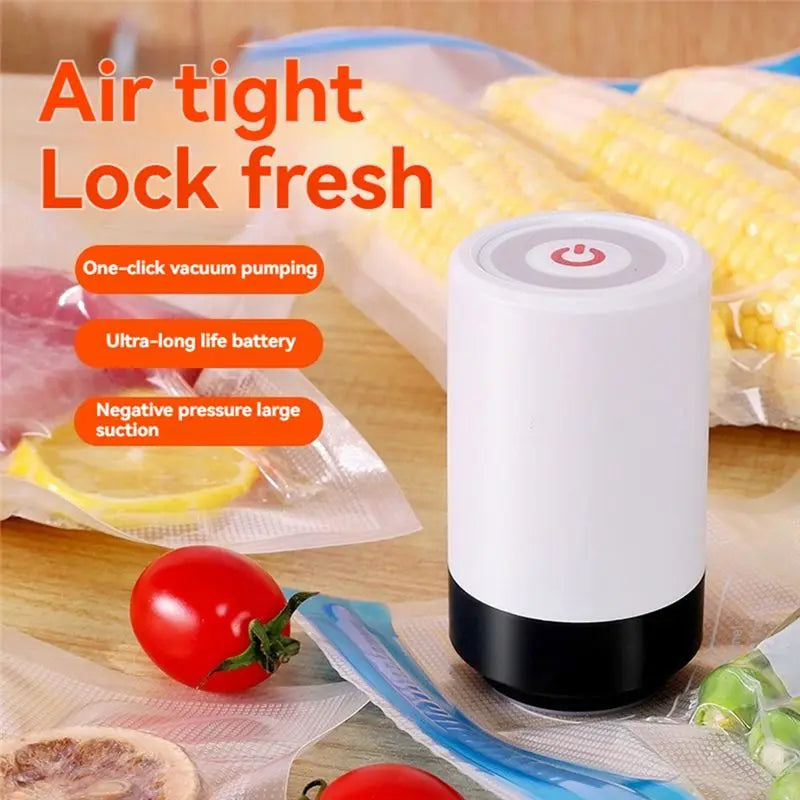 ABKW-Vacuum Sealer Compact Household Food Bag Vacuuming Machine Handheld Electric Vacuum Sealer Vue